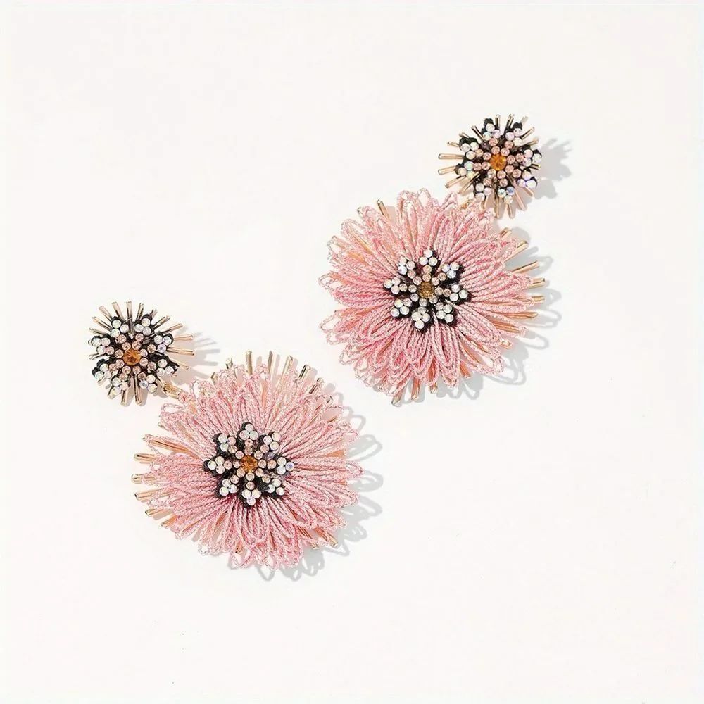 Flower dangle earrings N1134